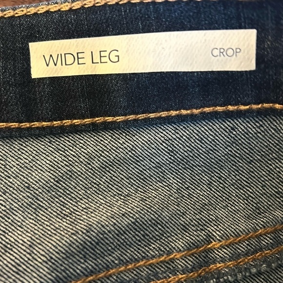 Code Bleu Wide Leg Crop Jeans Stretch NWT Size 20W Dark Wash Raw Hem - Picture 12 of 14